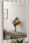 Carrington All Glass Bevelled Wall Mirror 100 x 70 CM